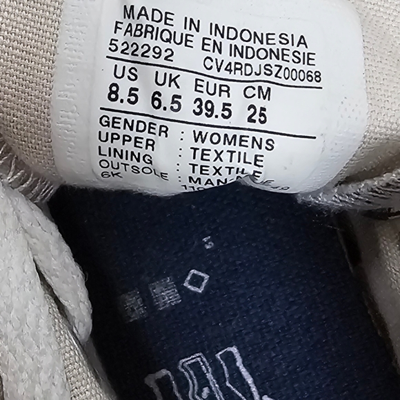 Converse Blue Plaid Hightops Sneakers 8.5 - Picture 3 of 10